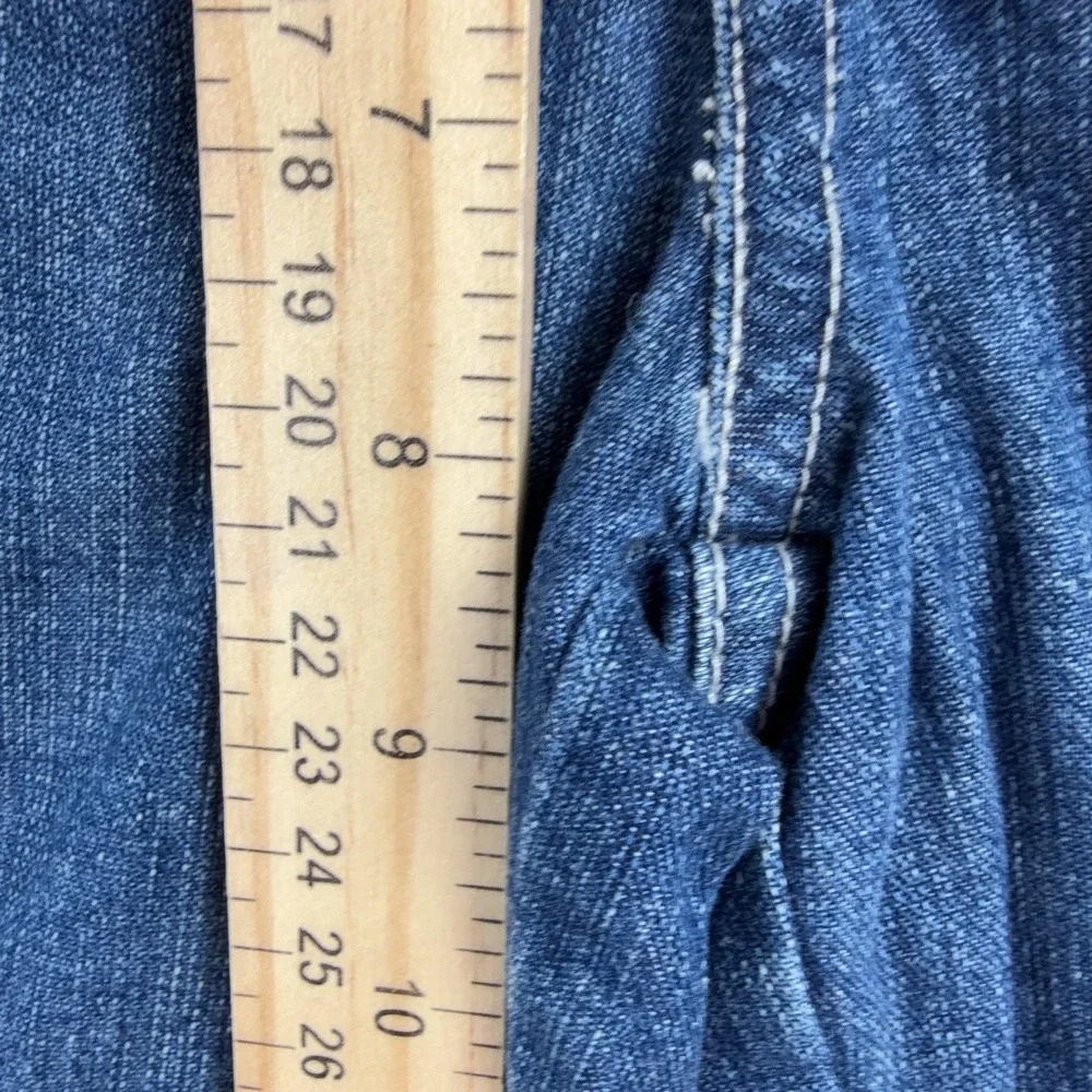 Vtg OshKosh B'gosh Shorts Boys 24M Blue Denim Cargo Elastic Waist Casual Summer